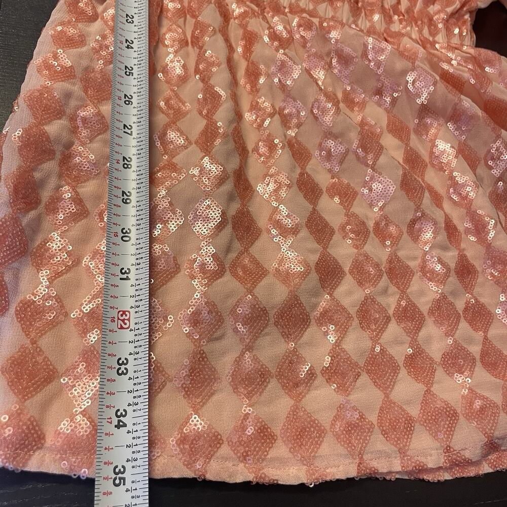 NWT Chaser Mini Dress Checkered Pink Sequin Women’s Small Party Cocktail Club - Picture 14 of 15